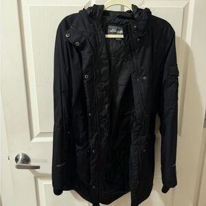 Eddie Bauer Black Raincoat for Men